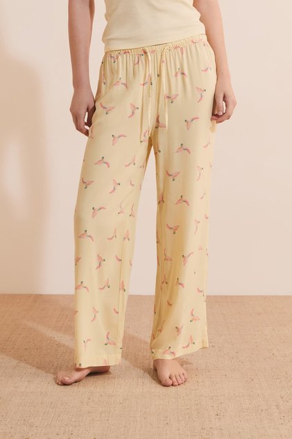 7/8 Patterned Pajama Pants