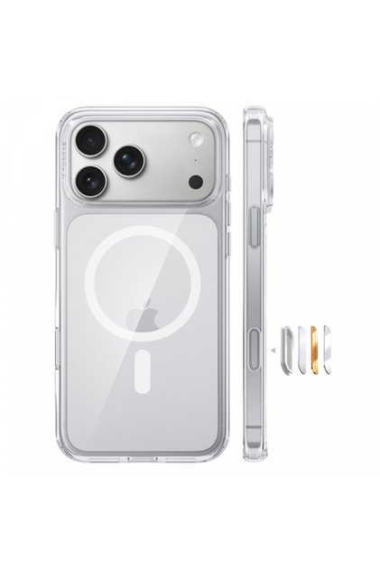Husa MagSafe pentru Apple iPhone 18 Pro Max / 17 Pro Max, Torras, Guardian, Transparenta