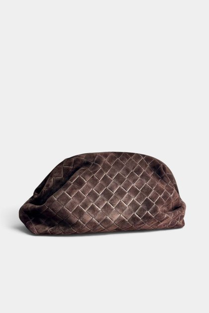 Hakiki Süet Deri Clutch Çanta