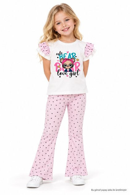 Girl's Printed Summer Short Sleeve Set