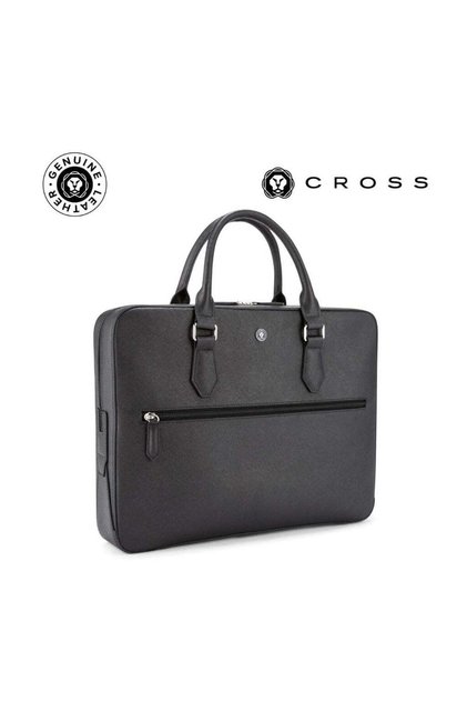 Luxury Leather Briefcase - Black