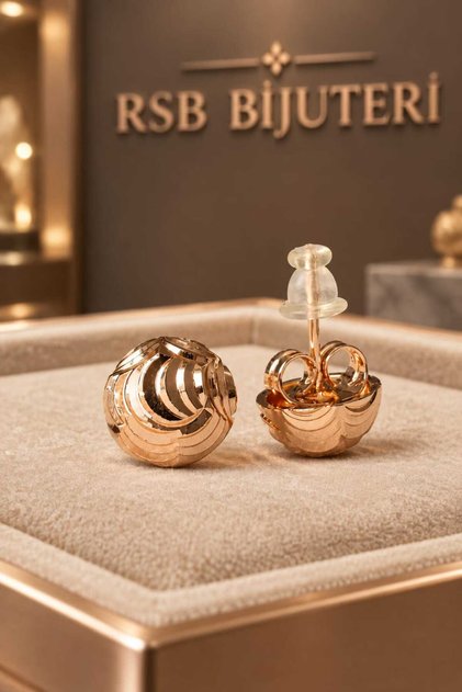 Küpe LUXE Seri Gold/Rose Renk Kaplama + Hediye Paket