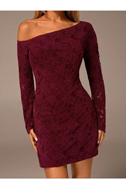 Rochie mini, vișiniu