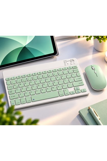Samsung Galaxy Tab S9 Fe-S10 fe-S10 Lite Uyumlu Klavye Mouse Set,Bluetooth Klavye Maouse