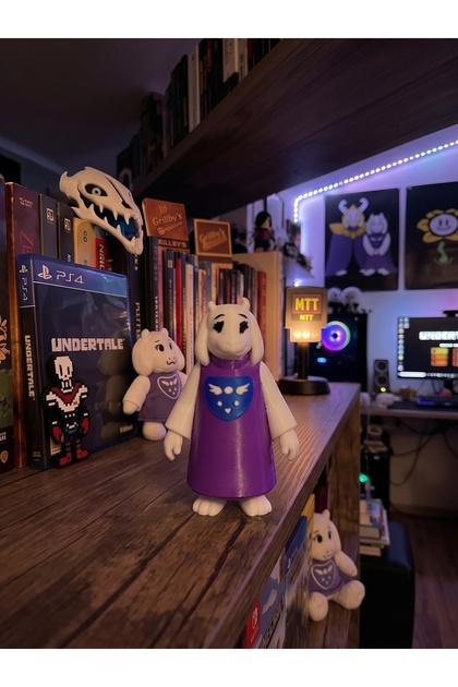 Undertale Toriel Figürü 3D Baskı Dekoratif Biblo - Oyuncu Masası ve Kitaplık Aksesuarı
