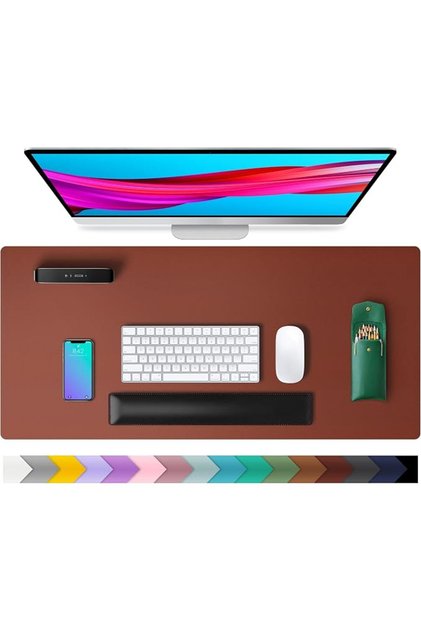 Office Mat, Mouse Pad, Office Mat, Non-Slip PU Leather Desk Blotting Pad, Laptop Desk Protect