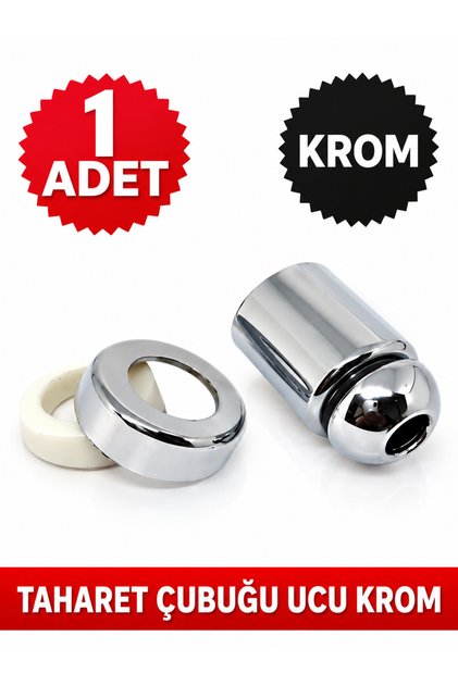 Krom Taharet Çubuğu Ucu 1 Adet Klozet Taharet Ucu Perlatör Yedek Parça 1 Adet