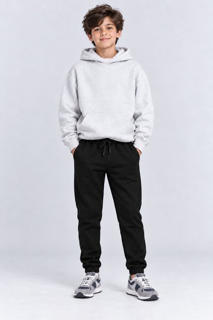 Boy's Jogger Sweatpants Black Navy Blue Beige Gray Ak55010