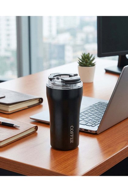 Black Travel Mug 380ml