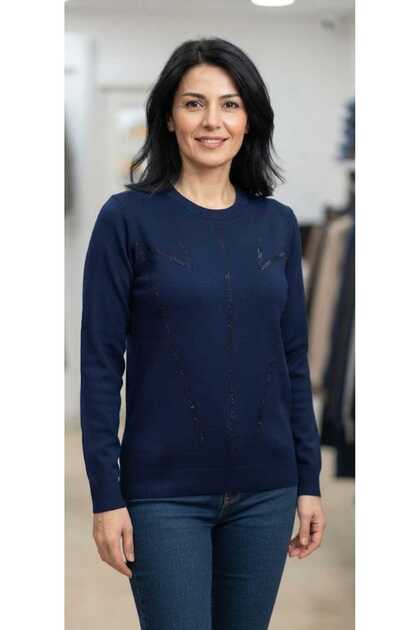 SIFIR YAKALI KOLLARI VE ALT KISMI RİBANALI (LASTİKLİ)KADIN SPOR TRİKO BLUZ
