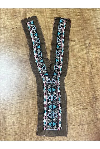 41X16 cm Embroidery Beadwork Collar Applique