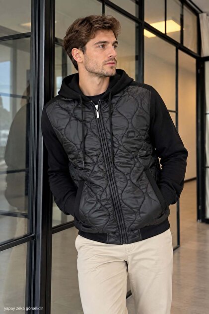 Men's Hooded Quilted Coat 2097