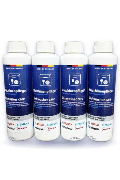 Bosch Orijinal Bulaşık Makinesi Bakım ve Temizleyici Sıvı 4 x 250 ml - 1 Yıllık Bakım Paketi