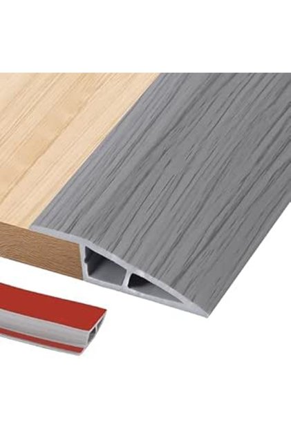 1m Pvc Rubber Floor Transition Strip Self Adhesive for Door Threshold Step Height Reduction