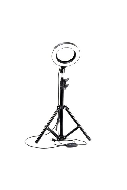 Lampă circulară profesională de studio pentru machiaj cu trepied de 210cm, 120 lumini LED, 32W