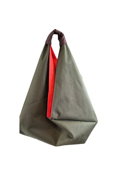 Hande Dizayn Valentine's Mother's Day Waterproof Khaki Green Everything Bag Origami Model Shoulder Bag