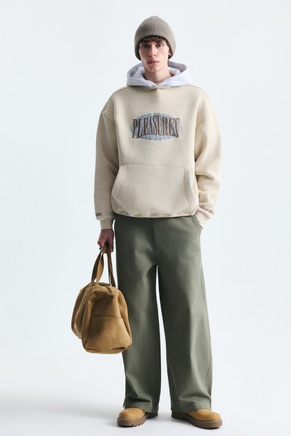 Oversize Baskılı Kapüşonlu Sweatshirt