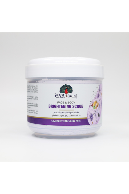 Face and Body Brightening Scrub Lavender with Cocoa Milk