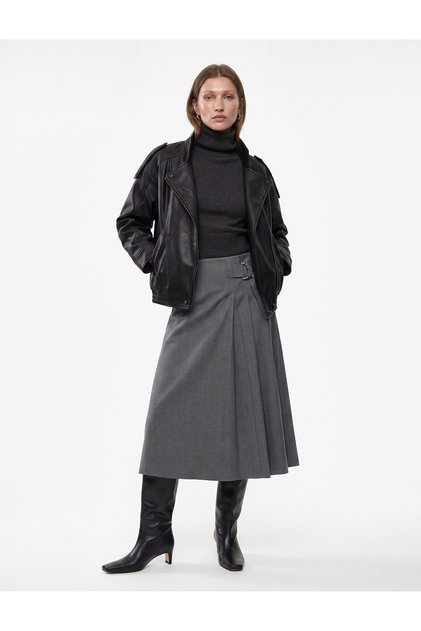 Long Sleeve Zippered Stand Collar Double Breasted Oversize Faux Leather Vintage Jacket
