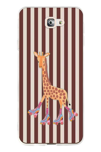 Cute Giraffe Patterned Transparent Phone Case Compatible with Samsung Galaxy J7 Prime