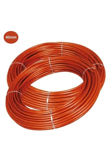 Halojen Free Turuncu PVC Elektrik Tesisat Borusu 100 Metre Alev Yaymayan Kangal (40'lık - Ölçü Seçenekli)