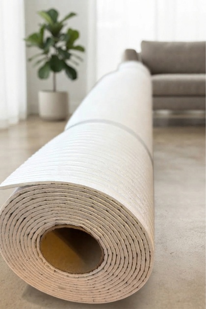 60x280 cm Ek Yersiz Tek Parça XPE Isı Ses Yalıtım Kendinden Yapışkanlı Kabartmalı Dokulu Beyaz Renk Tek Rulo Halinde Kendinden Desenli Dokulu Köpük Duvar Kağıdı-R-4001