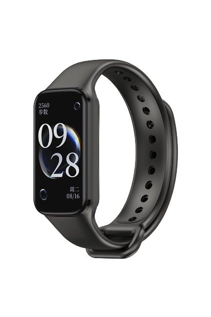 Brățară silicon pentru smartwatch, compatibilă cu Xiaomi Smart MiBand 8 Active și Redmi Smart Band 2, Negru