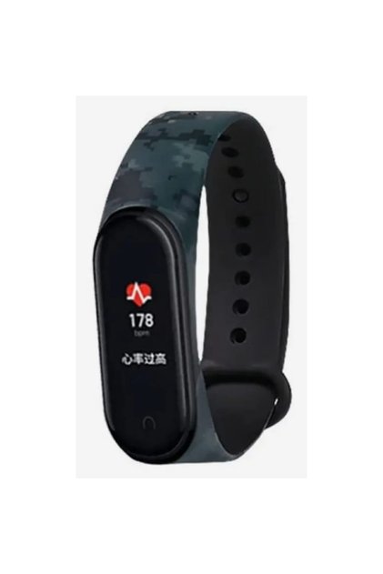 Curea de silicon pentru brățară inteligentă compatibilă cu Xiaomi Mi Band 3 / 4, Gri militar