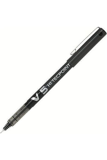 V5 Hi-Tecpoint Needle Tip Rollerball Pen 0.5 mm Black 1 Piece