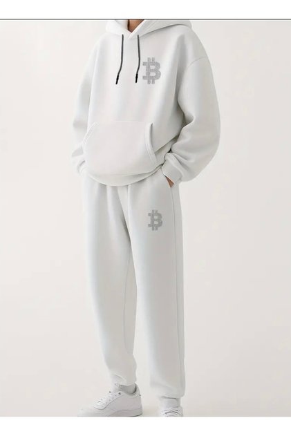 Special Series Hooded B Printed 100% Cotton 3 Yarn Large Size Winter Shalwar Men's Track Suit