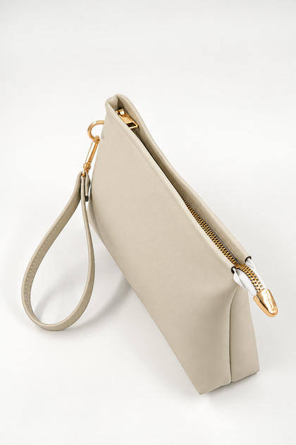 Kadın El Çantası 24 × 16 × 5 cm Fermuarlı Portföy Clutch Bilek Askılı Özel Gün ve Günlük Çanta Şık Çanta