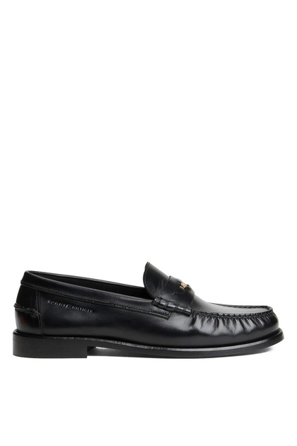 Siyah Erkek Klasik Ayakkabı HILFIGER BRUSHED LEATHER LOAFER
