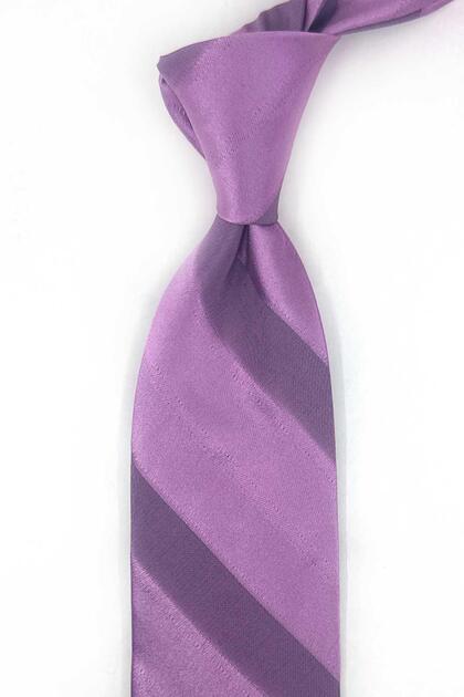 Dusty Rose Plain Pattern Italian Silk Tie İk2581