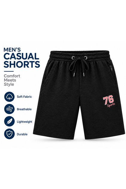 Shorts for Man with Elastic Waistband and Pockets, 3 Colors