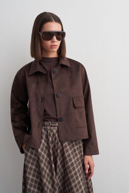 Suede Loa Jacket Brown
