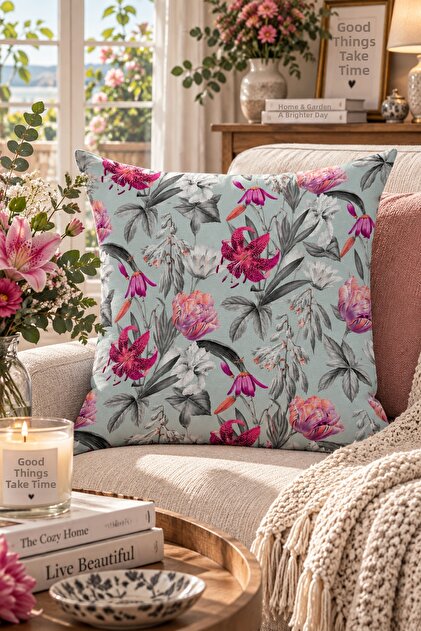 Double Side Printed Throw Pillow Cover 6Eld6