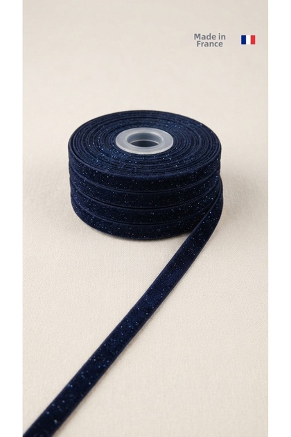 French Glitter Elastic Velvet / Sewing Decoration Strip / Decorative Strip / Special Occasion Decoration Ribbon 9mm - 10Meters
