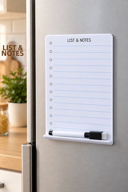 Magic Notes Magnetic Summer Memo Board, Refrigerator Shopping List, with Pen Gift, 10X14 cm