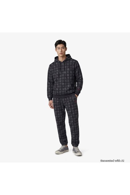 Regular Fit Men's Black Sweatpants