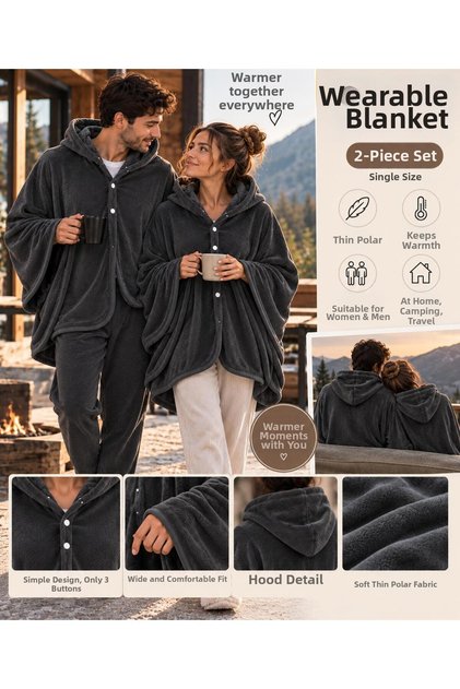 2Li Unisex Wearable Blanket Poncho