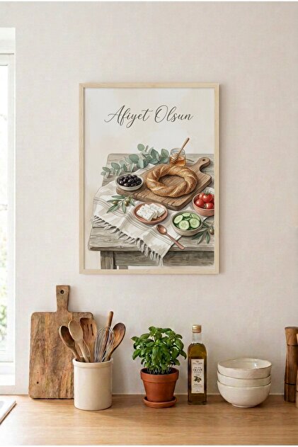 Simit & Breakfast Table Wooden Framed Mdf Kitchen Table Huhu3224 - Single Table Natural Wood Frame