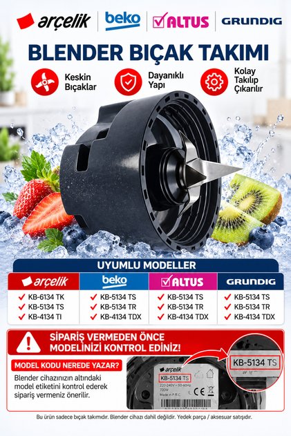 ARÇELİK BEKO GRUNDİG BLENDER BIÇAK GR.