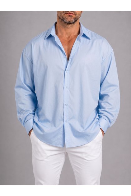 Πουκάμισο Ice Blue Regular με μακριά μανίκια