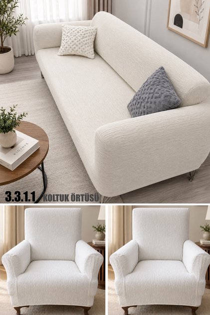 Seat Cover 3.3.1.1 Seat Cover Jacquard Lycra Fabric. Home Textile Sofa Cover Set