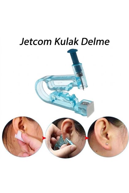 Kulak Delme Küpe Tabancası Hijyenik Kulak Delme Kiti 1 Adet Tek Kullanımlık Kulak Delme Iğnesi