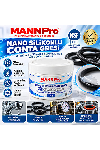 beyaz nsf h1 gıda uyumlu Slikon bazlı gresi yağı 100 grm