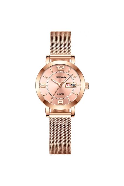 4 BINBOND Luxury Quartz Wristwatches for Women Luminous Waterproof Week Auto Date Women's Watches Bu