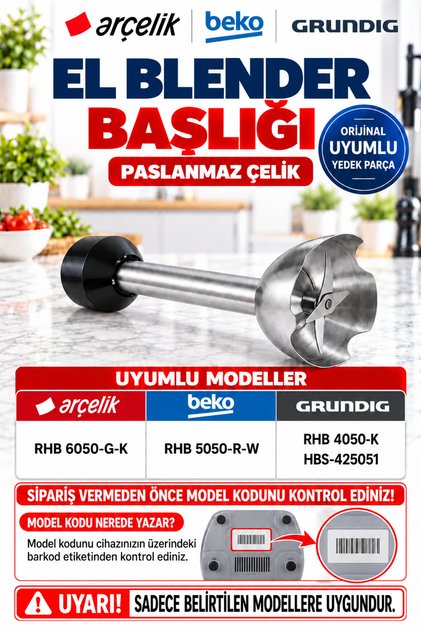 Beko Rhb/5050/w , Rhb/5050/r ,rhb/6050/k Blender Parçalayıcı Bıçak 9197065239
