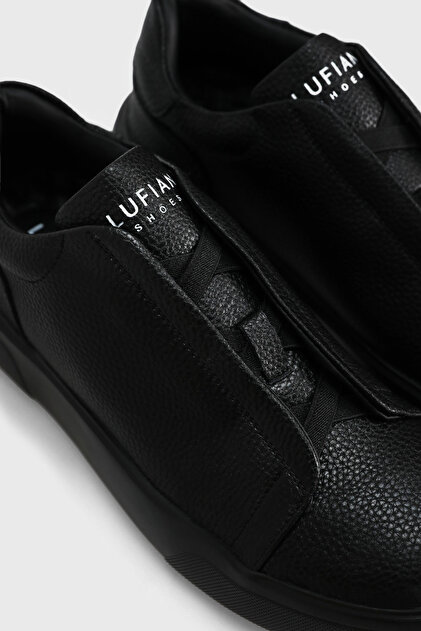 Dante Men's Leather Sneaker Shoes Black