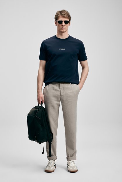Marcus Modern Graphic T-Shirt Navy Blue